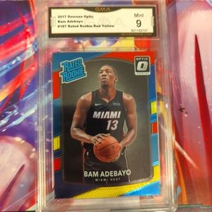 2016-2017 Bam Adebayo Panini Donruss Rated Rookie #187. Graded GMA 9 MINT